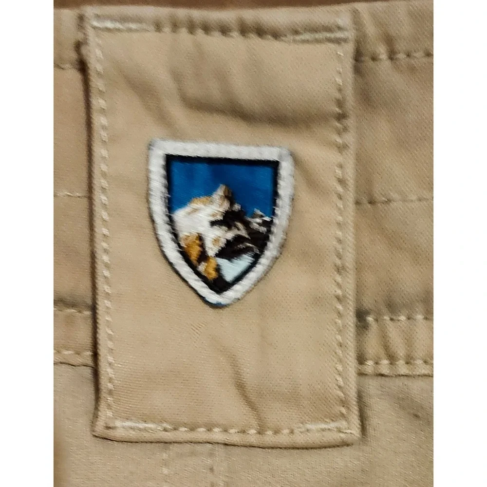 Kuhl Hiking Pants Mens 42x36 Khaki Tan Cotton Blend Utility Outdoor Work